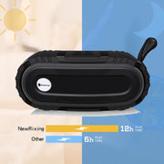 New Rixing NR5016 Wireless Portable Bluetooth Speaker Stereo Sound 10W System Music Subwoofer Column, Support TF Card, FM(Black)