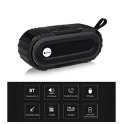 New Rixing NR5016 Wireless Portable Bluetooth Speaker Stereo Sound 10W System Music Subwoofer Column, Support TF Card, FM(Blue)