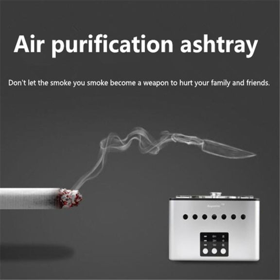 Filter Purification Ashtray Negative Ion Ashtray Intelligent Ashtray(Silver)