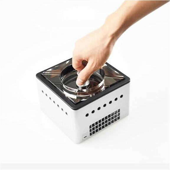 Filter Purification Ashtray Negative Ion Ashtray Intelligent Ashtray(Silver)