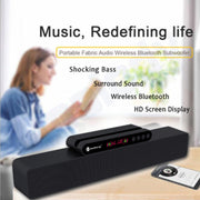 Newrixing NR-5017 LED Bluetooth Portable Speaker TWS Connection Loudspeaker Sound System 10W Stereo Surround Speaker(Black)
