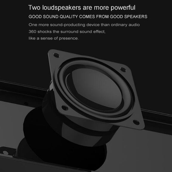 Newrixing NR-5017 LED Bluetooth Portable Speaker TWS Connection Loudspeaker Sound System 10W Stereo Surround Speaker(Black)