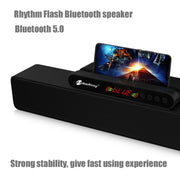 Newrixing NR-5017 LED Bluetooth Portable Speaker TWS Connection Loudspeaker Sound System 10W Stereo Surround Speaker(Silver)