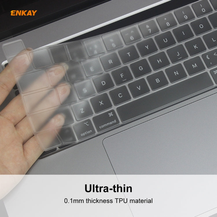 ENKAY TPU Soft Keyboard Protector for MacBook Pro 16 inch A2141 / Pro 13.3 inch A2289 & A2251 & A2338 (2020), US Version