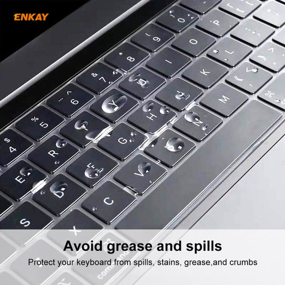 ENKAY TPU Soft Keyboard Protector for MacBook Pro 16 inch A2141 / Pro 13.3 inch A2289 & A2251 & A2338 (2020), US Version