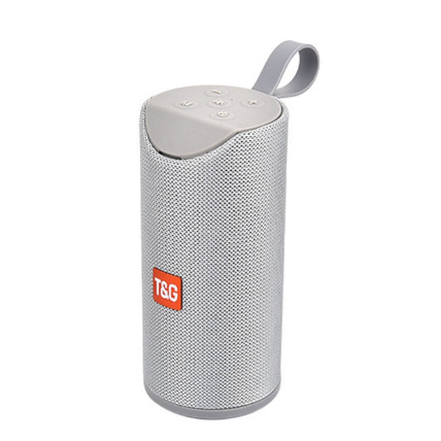 T&G TG113 Portable Bluetooth Speakers Water-resistant Stereo Outdoor Loudspeaker MP3 Bass Sound Box with FM Radio(Gray)