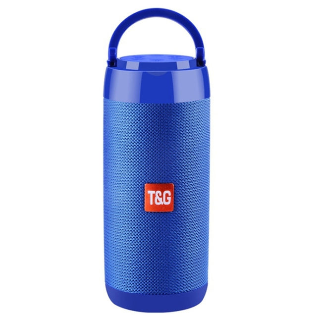 T&G TG113C Column Portable Bluetooth Mini Speaker FM Radio Water-resistant Subwoofer Phone Holder Wireless Loundpeakers(Blue)