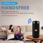 T&G TG113C Column Portable Bluetooth Mini Speaker FM Radio Water-resistant Subwoofer Phone Holder Wireless Loundpeakers(Red)