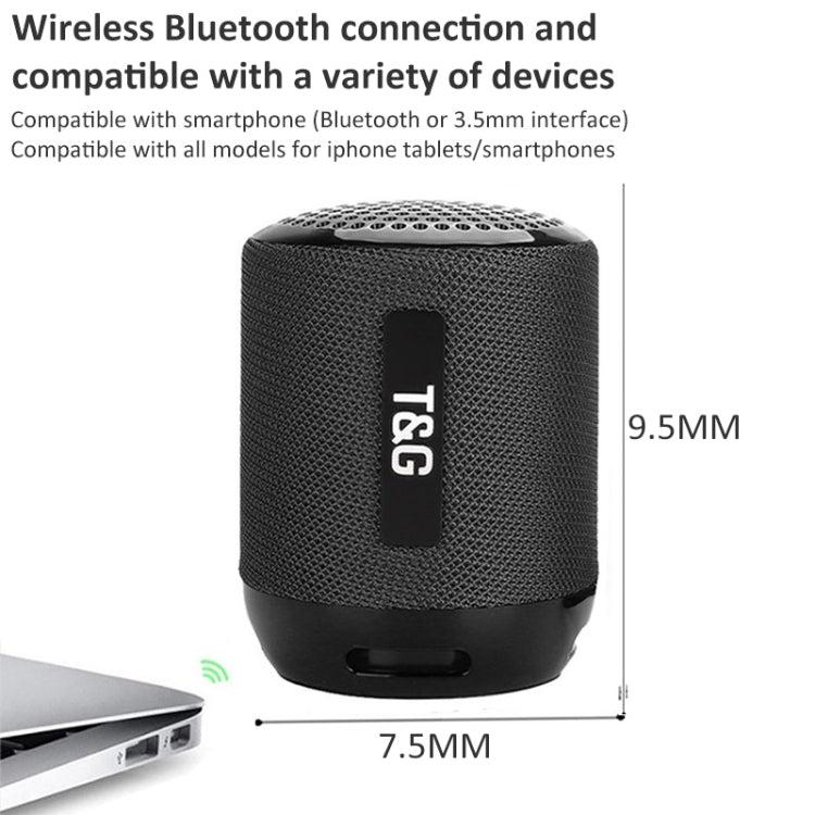 T&G TG129 Portable Wireless Music Speaker Hands-free with MIC, Support TF Card FM(Red)