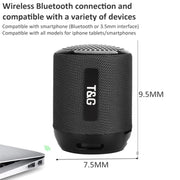 T&G TG129 Portable Wireless Music Speaker Hands-free with MIC, Support TF Card FM(Red)