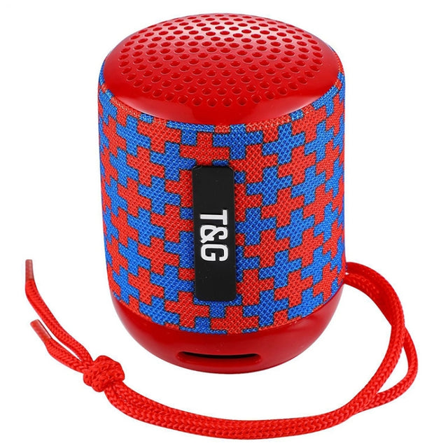 T&G TG129 Portable Wireless Music Speaker Hands-free with MIC, Support TF Card FM(Red)