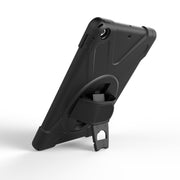 For Galaxy  Tab A 10.5 T590/T595 360 Degree Rotation PC + Silicone Protective Case with Holder & Hand-strap(Black)
