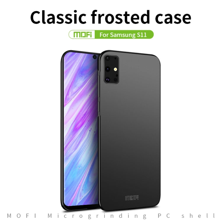 For Galaxy S20+  MOFI Frosted PC Ultra-thin Hard Case(Black)