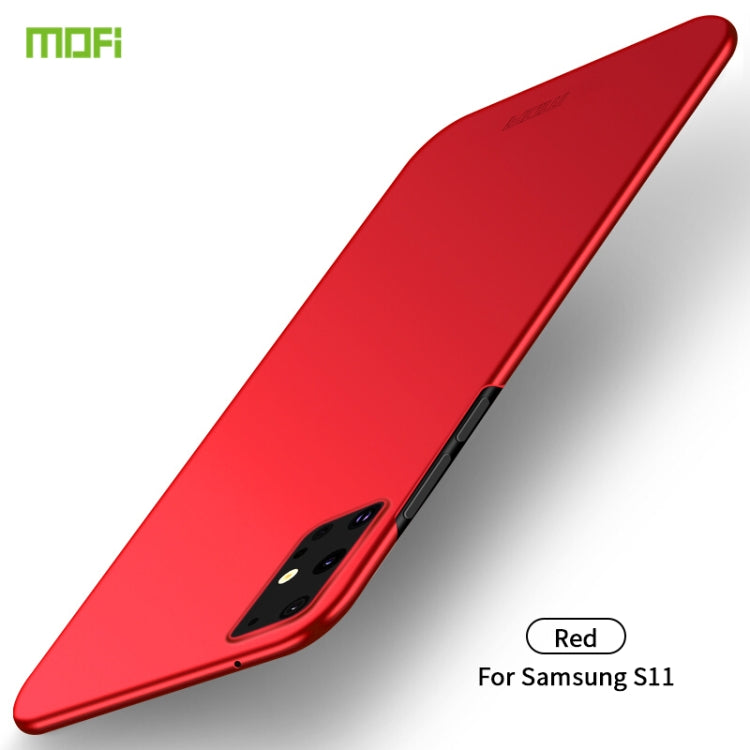 For Galaxy S20+  MOFI Frosted PC Ultra-thin Hard Case(Red)