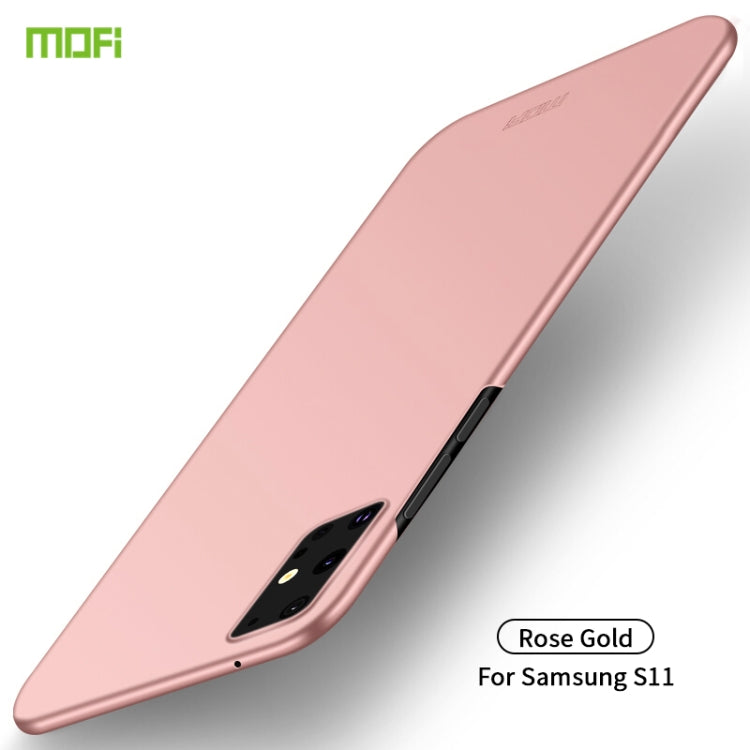 For Galaxy S20+  MOFI Frosted PC Ultra-thin Hard Case(Rose gold)