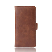 For OPPO A91 Dual-side Magnetic Buckle Horizontal Flip PU Leather Case with Holder & Card Slots & Wallet(Brown)