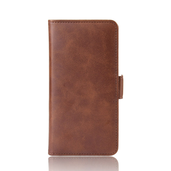 For OPPO A91 Dual-side Magnetic Buckle Horizontal Flip PU Leather Case with Holder & Card Slots & Wallet(Brown)