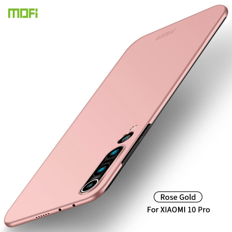 For Xiaomi Mi 10 Pro MOFI Frosted PC Ultra-thin Hard Case(Rose Gold)