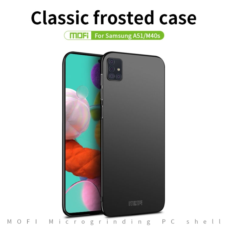 For Galaxy A51 MOFI Frosted PC Ultra-thin Hard Case(Blue)