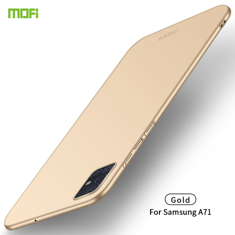 For Galaxy A71 MOFI Frosted PC Ultra-thin Hard Case(Gold)
