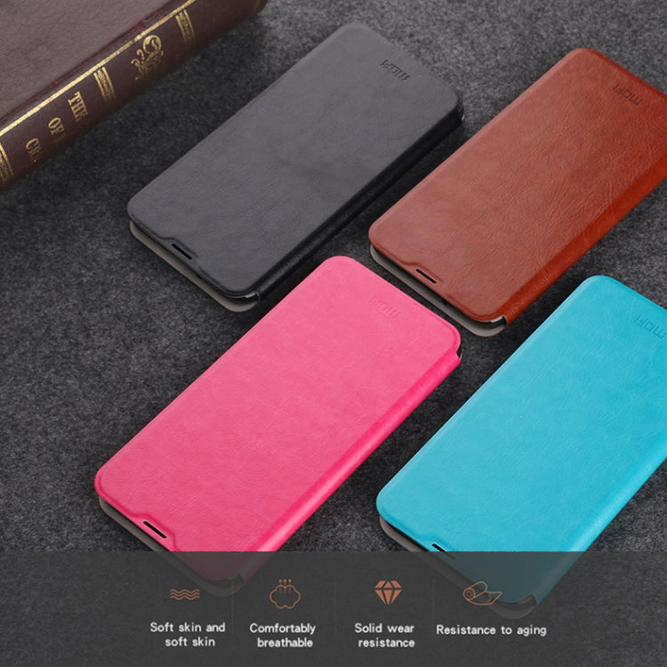 For Xiaomi Mi 10 Pro MOFI Rui Series Classical Leather Embedded Steel Plate All-inclusive Horizontal Flip PU Leather Case(Red)
