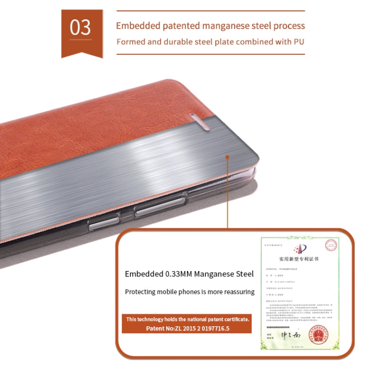 For Xiaomi Mi 10 Pro MOFI Rui Series Classical Leather Embedded Steel Plate All-inclusive Horizontal Flip PU Leather Case(Red)