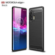 For Motorola Moto Edge Plus 2020 Brushed Texture Carbon Fiber TPU Case(Black) - Motorola Cases by PMC TechLife | Online Shopping South Africa | PMC TechLife | Buy Now Pay Later Mobicred