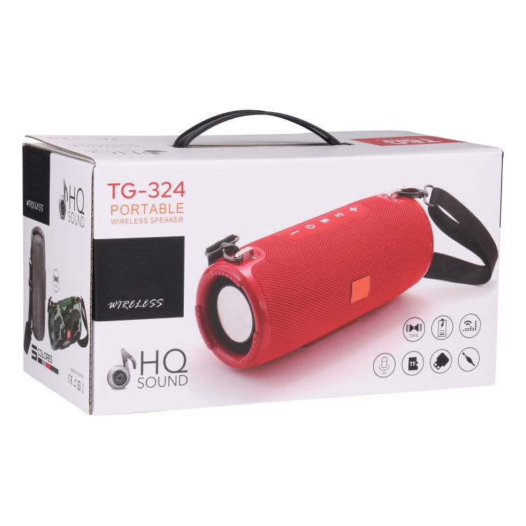 T&G TG-324 TWS Portable Columnar Bluetooth Speaker MP3 Player(Black)