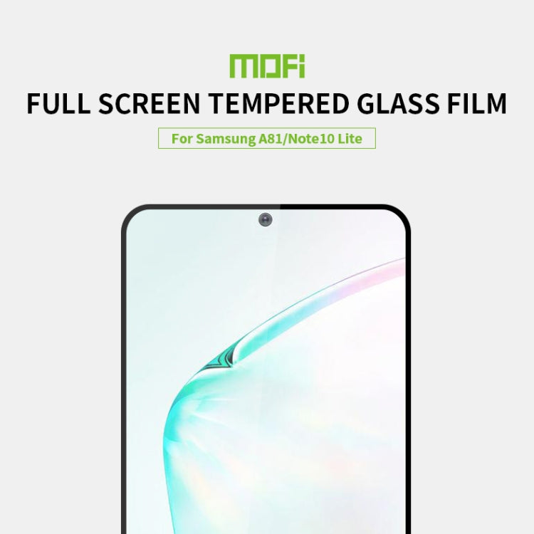 For Galaxy A81 / Note 10 Lite MOFI 9H 2.5D Full Screen Tempered Glass Film(Black)
