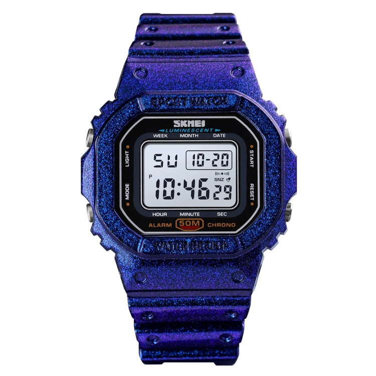 Skmei 1608 Multi-Function Student Electronic Watch Water-resistant Timing Silicone Sports Watch(Blue)