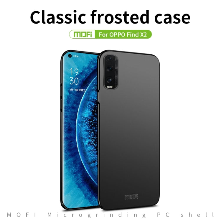 For OPPO Find X2 MOFI Frosted PC Ultra-thin Hard Case(Black)