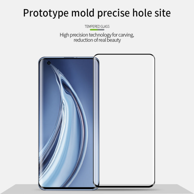 For Xiaomi Mi 10 Pro MOFI 9H 3D Explosion Proof Thermal Bending Full Screen Covered With Tempered Glass Film(Black)