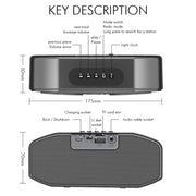 M5 Cool Owl Design Bluetooth Speaker LED Flash Wireless Loudspeaker FM Radio Alarm TF Card(Black)