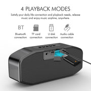 M5 Cool Owl Design Bluetooth Speaker LED Flash Wireless Loudspeaker FM Radio Alarm TF Card(Black)