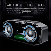 M5 Cool Owl Design Bluetooth Speaker LED Flash Wireless Loudspeaker FM Radio Alarm TF Card(Black)