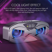 M5 Cool Owl Design Bluetooth Speaker LED Flash Wireless Loudspeaker FM Radio Alarm TF Card(Black)
