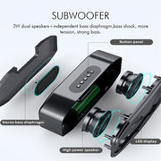 M5 Cool Owl Design Bluetooth Speaker LED Flash Wireless Loudspeaker FM Radio Alarm TF Card(Gold)