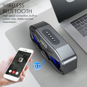 M5 Cool Owl Design Bluetooth Speaker LED Flash Wireless Loudspeaker FM Radio Alarm TF Card(Rose Gold)