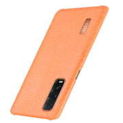 For Oppo Find X2 Pro Shockproof Crocodile Texture PC + PU Case(Orange)
