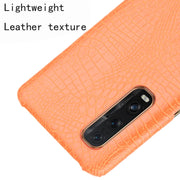 For Oppo Find X2 Pro Shockproof Crocodile Texture PC + PU Case(Orange)
