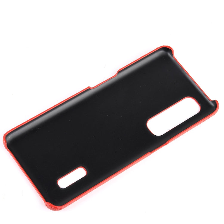 For Oppo Find X2 Pro Shockproof Crocodile Texture PC + PU Case(Orange)