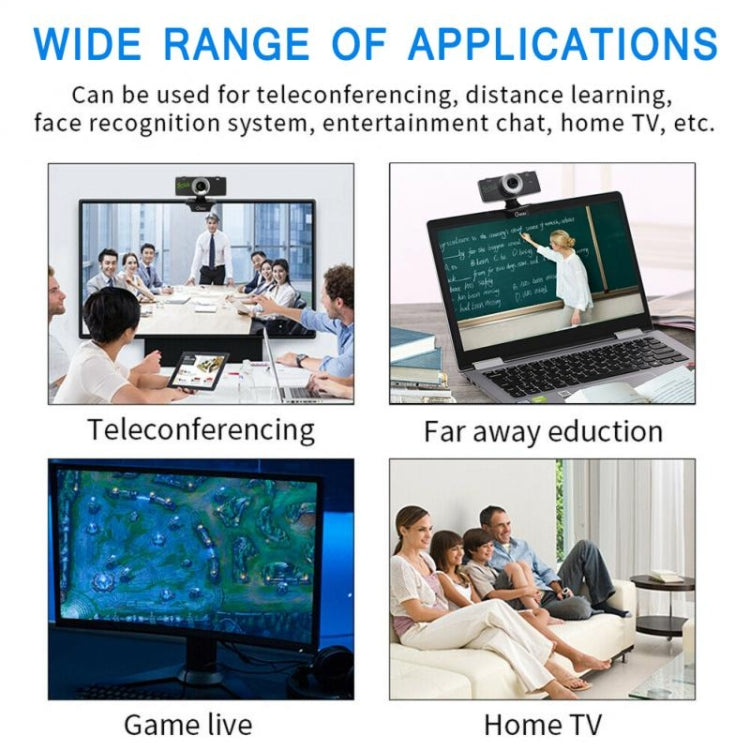 Gsou B18S HD Webcam Built-in Microphone Smart Web Camera USB Streaming Live Camera With Noise Cancellation