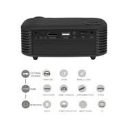 A2000 Portable Projector 800 Lumen LCD Home Theater Video Projector, Support 1080P, US Plug (Orange)