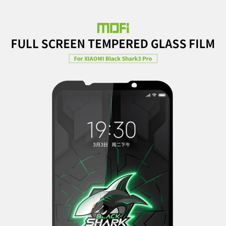 For Xiaomi Black shark3 pro MOFI 9H 2.5D Full Screen Tempered Glass Film(Black)