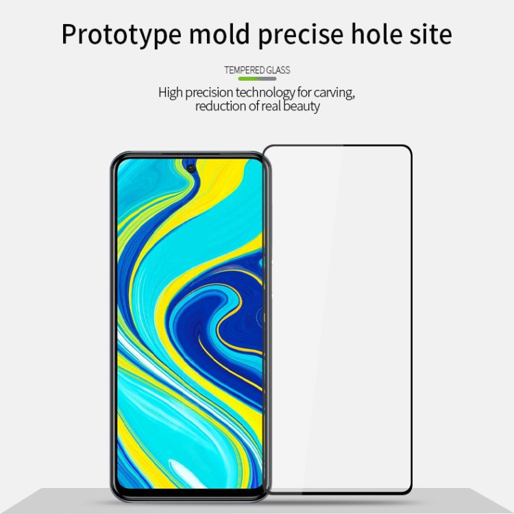 For Xiaomi Redmi Note 9S MOFI 9H 2.5D Full Screen Tempered Glass Film(Black)