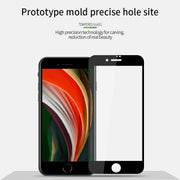 For iPhone SE 2020 MOFI 9H 2.5D Full Screen Tempered Glass Film(Black)