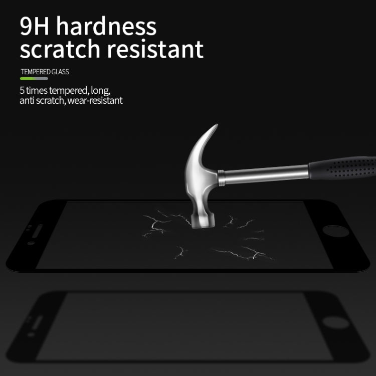 For iPhone SE 2020 MOFI 9H 2.5D Full Screen Tempered Glass Film(Black)