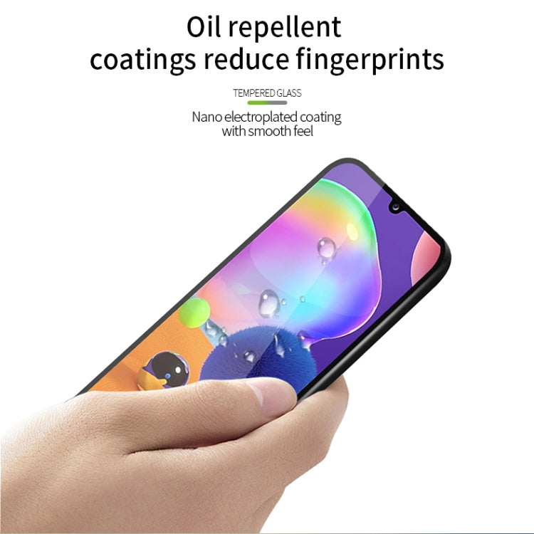 For Galaxy A31 MOFI 9H 2.5D Full Screen Tempered Glass Film(Black)