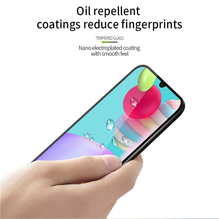 For Galaxy A41 MOFI 9H 2.5D Full Screen Tempered Glass Film(Black)