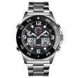 SKMEI 1538 Multi-Function Time Large Dial Steel Belt Men  Casual Sports Electronic Watch(Silver-Steel Belt) - free shipping - PMC TechLife - Order now!